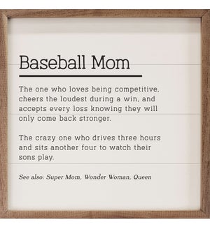 Baseball Mom White